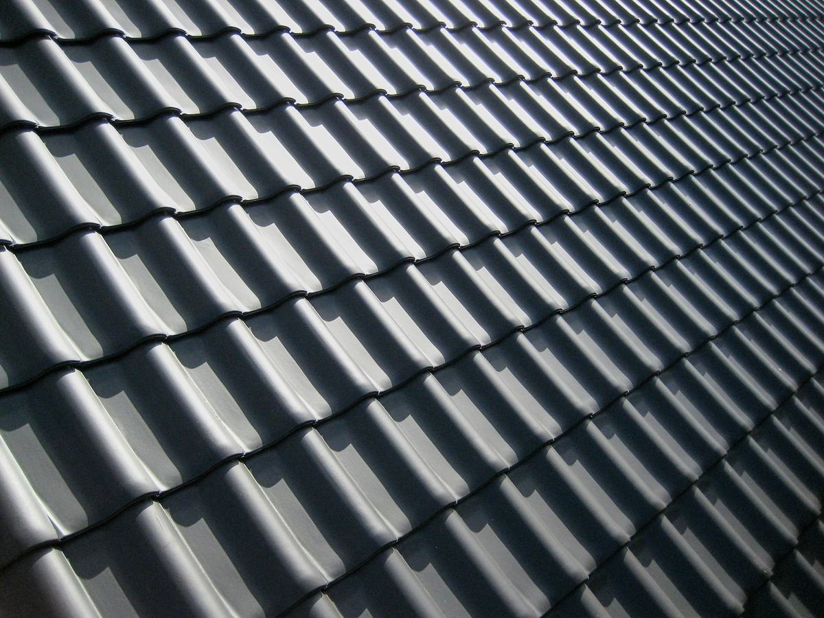Dark gray concrete tile roof