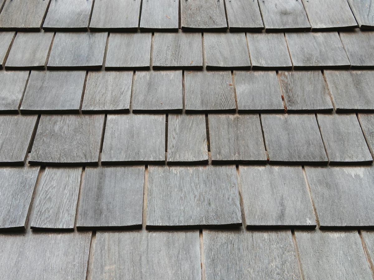 Gray slate roof tiles